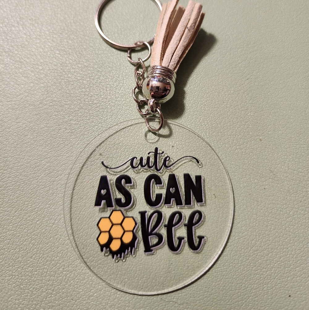 Cute As Can Bee Keychain with Tassel